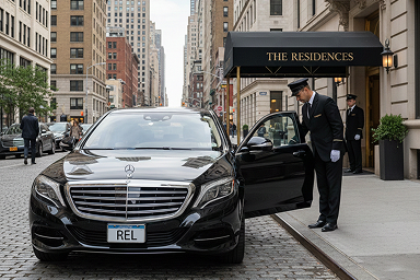 Professional airport transfer service with chauffeur ensuring on-time and stress-free travel